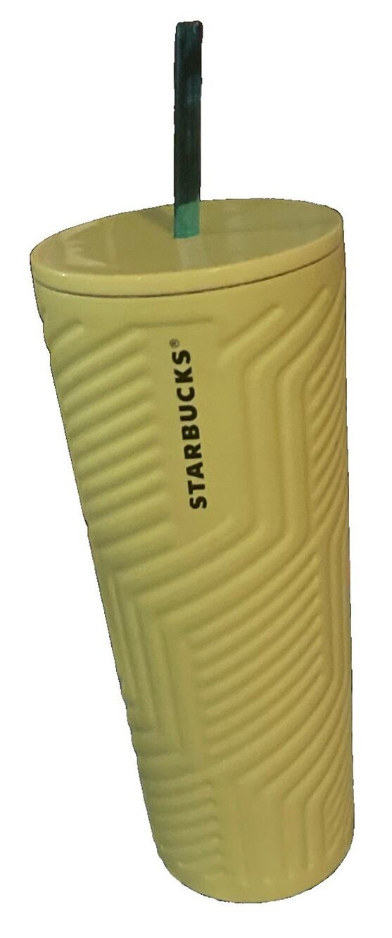 Starbucks 2024 Angular Neon Yellow Stainless Steel Soft Touch Tumbler (B2-CL)